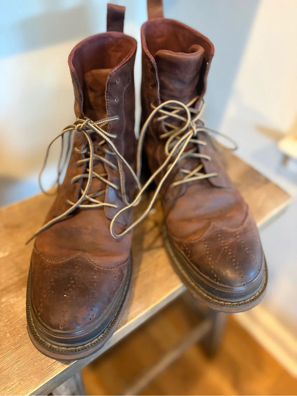 Sorel  madder Leather Mens Waterproof Work Boots size   11 wingtip